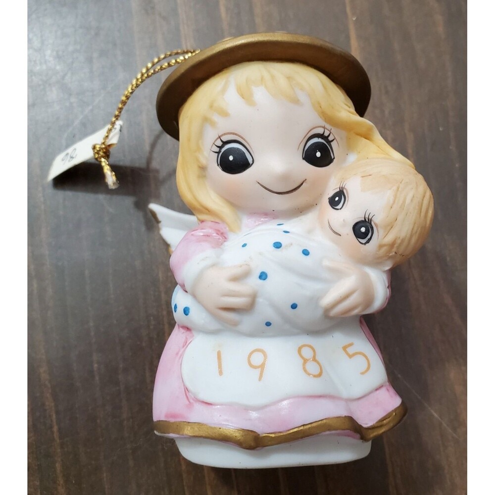 Jody Bergsma Ornament Figurine Porcelain Angel Baby Cherub Child 4" 1985 Vintage
